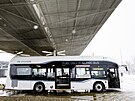 Vodíkový autobus jezdí ve Vídni zatím pouze v testovacím provozu.