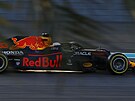 Max Verstappen z Red Bullu v tréninku na Velkou cenu Abú Zabí F1.