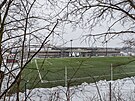 Tréninkové hřiště královéhradeckého fotbalového stadionu (30. 11. 2021)
