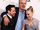 Mario Cantone, Chris Noth a Sarah Jessica Parkerová na premiée seriálu A jak...