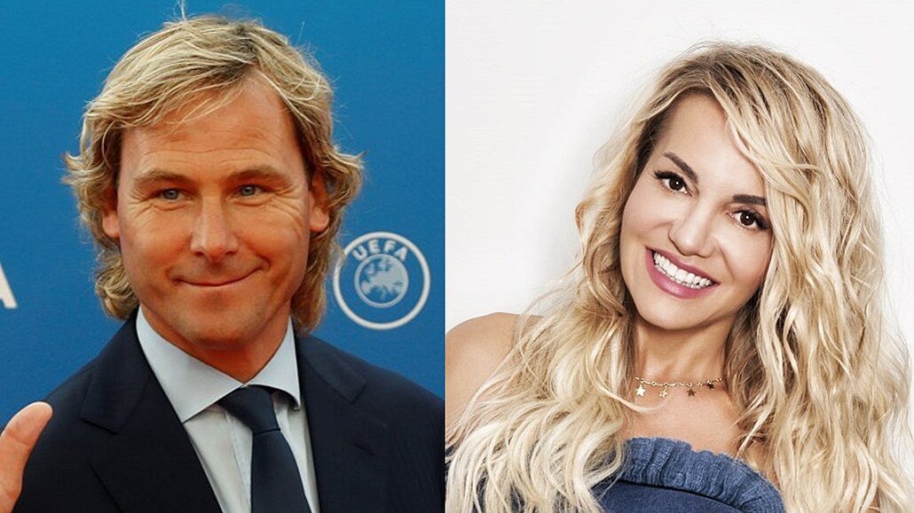 Pavel Nedv�d a Dara Rolins