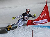 Ester Ledecká během závodů Světového poháru ve snowboardovém paralelním obřím...