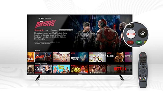 Televize Sencor je vybavena aplikac pro Netflix
