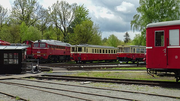 Sbírka vozidel muzea ČD v Lužné u Rakovníka zahrnuje i motorové lokomotivy a motorové vozy