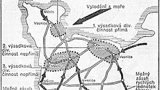 Ilustrace z eského vydání knihy Blitzkrieg z roku 1947