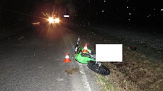 Motorká na eskobudjovicku nezvládl ízení a vyjel mimo silnici, kde...