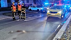 Auto v Plzni srazilo ženu na přechodu. (18. prosince 2021)