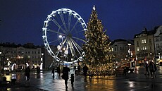 Vánoční strom na Masarykově náměstí v Ostravě