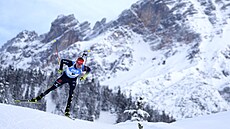 Nmec Johannes Kühn bhem sprintu v rakouském Hochfilzenu.