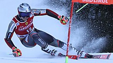 Henrik Kristoffersen v ob�ím slalomu v Alta Badii.