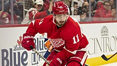 Filip Zadina (11) z Detroit Red Wings v zápase s New York Islanders