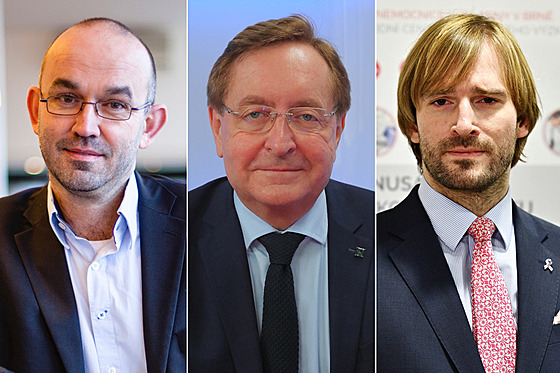Na fotce zleva Jan Blatný, Petr Arenberger a Adam Vojt�ch. �ást ministr� za dob...