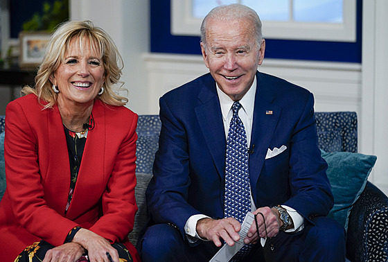 Americký prezident Joe Biden se svou enou Jill (24. prosince 2021)