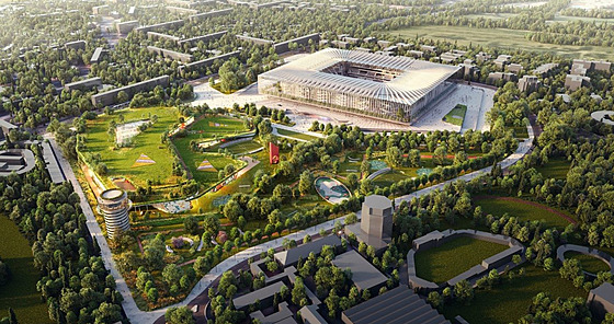 Vizualizace nového stadionu pro AC a Inter Milán