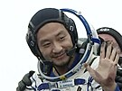 Jozo Hirano, japonský vesmírný turista, po návratu z vesmírné stanice ISS na...