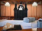 Plastov� model b�val� synagogy v Olomouci, kterou zni�ili nacist�, vytiskli...