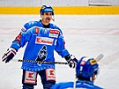 Kladenský kapitán Tomá Plekanec v dresu ureném pro zápas Winter Hockey Games,...