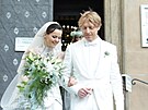 Lilia Khousnoutdinova a Karel Janeek se vzali v Praze 21. prosince 2021 v...