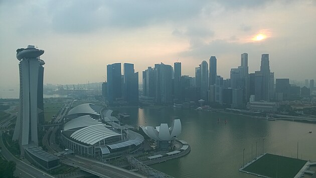 Singapur v mlze
