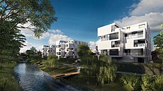 Podoba �tvrti �antovka Living na poloostrov� ji�n� od centra Olomouce na...
