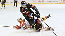 Hokejová extraliga, 36. kolo, Litvínov - Pardubice.  Pawel Zygmunt z Litvínova...