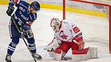Utkání 36. kola hokejové extraligy: HC Vítkovice Ridera - HC Olomouc. Zleva...
