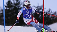 Michelle Gisinová na trati slalomu v rakouském Lienzu.