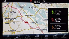 Navigací nejrychlej�í propo�tená trasa p�es nedokon�ený úsek dálnice zabere...