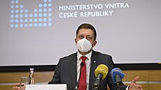 Ministr vnitra Vít Rakušan na tiskové konferenci po jednání Ústředního...