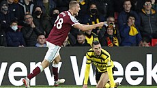 Tomáš Souček z West Hamu se raduje poté, co vstřelil gól v duelu s Watfordem. | na serveru Lidovky.cz | aktuální zprávy