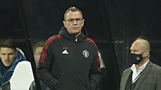 Ralf Rangnick, trenér fotbalist� Manchesteru United, b�hem utkání anglické ligy...