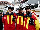 TATRA Rallye Paí-Dakar - posádka. Zleva: Tomá Tomeek, Karel Loprais a...