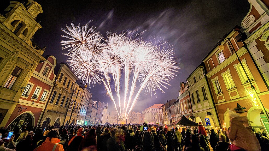 Silvestrovský ohostroj v Litomyli (31.prosince 2019)