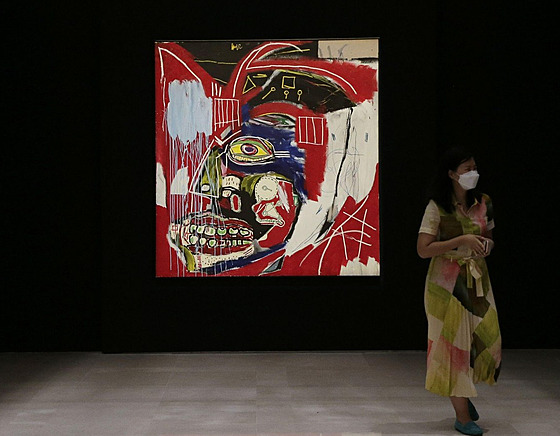 Obraz Jeana-Michela Basquiata s názvem In this Case v pedveer své draby v...