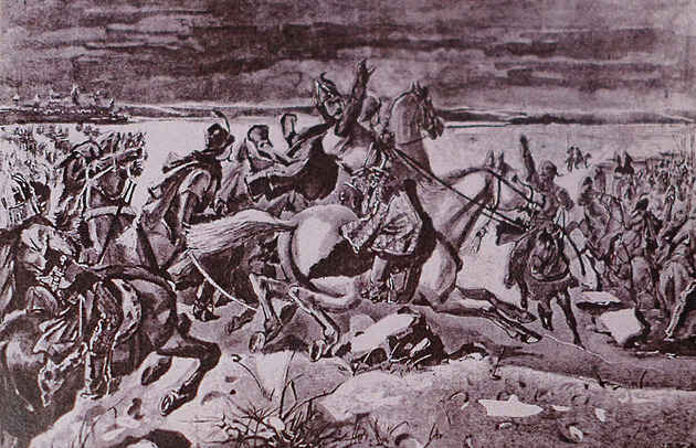 Obrazů znázorňujících husitské bitvy u Habrů a u Německého Brodu, jež se...