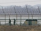 Písn steená hranice mezi Jiní Koreou a KLDR. (5. ledna 2022)