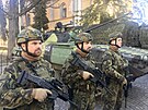 Ministryn obrany Jana ernochová u 7. mechanizované brigády v Hranicích