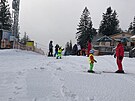 Ve Skiareálu Lipno jsou nyní v provozu sjezdovky Lipenská a Jezerní (na snímku)...