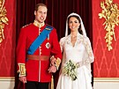 Oficiální svatební portrét prince Williama a vévodkyn Kate (29. dubna 2011)