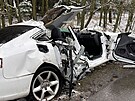 Dopravní nehoda na Strakonické. Řidič havaroval a utrpěl těžká zranění. (9....