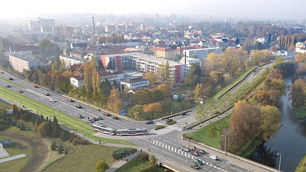 Nov tramvajov tra na sdlit Nov Sady zatm kon na zastvce Trnkova. Na podzim bude hotov protaen o 1,2 kilometru do zastvky U Kapliky.