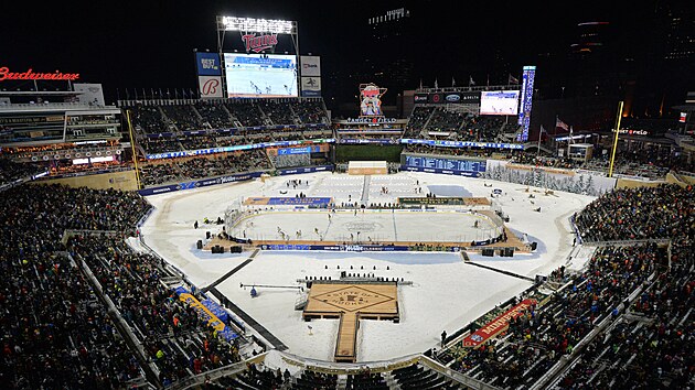 Kulisy NHL Winter Classic na Target Field v Minneapolis pi utkn Minnesoty a St. Louis.