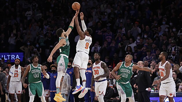 R. J. Barrett z New York Knicks stl, brn ho Jayson Tatum z Boston Celtics.