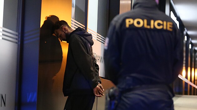 Policisté zadrželi pachatele ozbrojeného přepadení u pražské Pasáže Churchill. (1. ledna 2022)