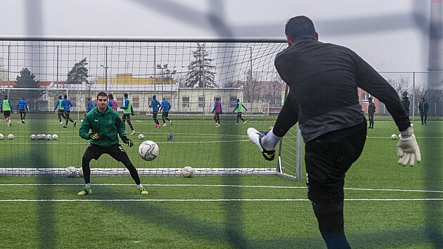 Filip Mucha (vlevo) a Tom Grigar na teplickm trninku