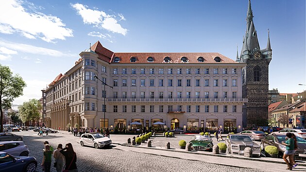 Pes 100 let star Cukrovarnick palc na Senovnm nmst v Praze proel rekonstrukc a kolaudac. S Hyatt zde oteve luxusn hotel Andaz Prague. (vizualizace)