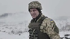 Starosta Kyjeva Vitalij Kličko na vojenském cvičení