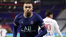 Pařížský útočník Kylian Mbappé v utkání proti Lyonu