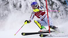 Martina Dubovská během prvního kola slalomu v Kranjské Goře.