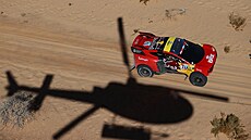 Sébastien Loeb v první etap Rallye Dakar.